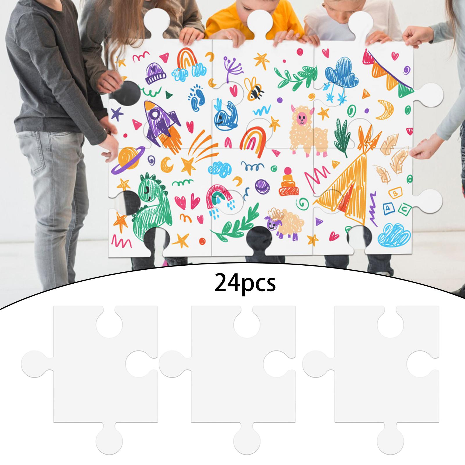 Puzzle Blank White - Çocuklar ve Yetişkinler İçin DIY Sanat