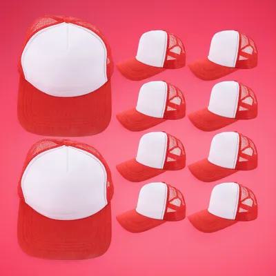 Hat Sublimation Blank - 10 Adet Boş Beyzbol Şapkası, Fileli,